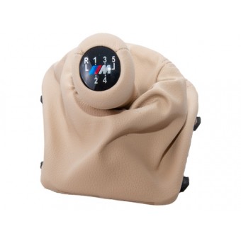 Topuzlu Vites Körüğü E36 -5 İleri- Man.Şanz; Bej Suni Deri